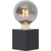 Lampfot E27 Box | 10cm | svart [Star Trading] 298-33 502085 - 3