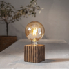 Lampfot E27 Box | 10cm | trä [Star Trading] 298-35-1 502087 - 2
