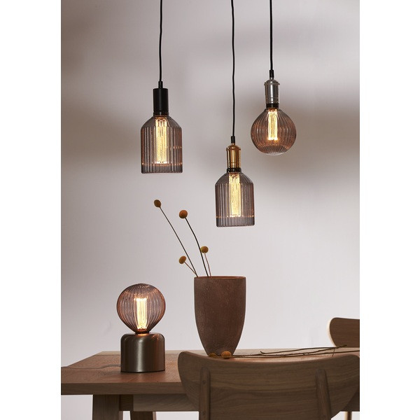 Lampfot E27 Glans | 10cm | borstat stål [Star Trading] 297-75 502100 - 6