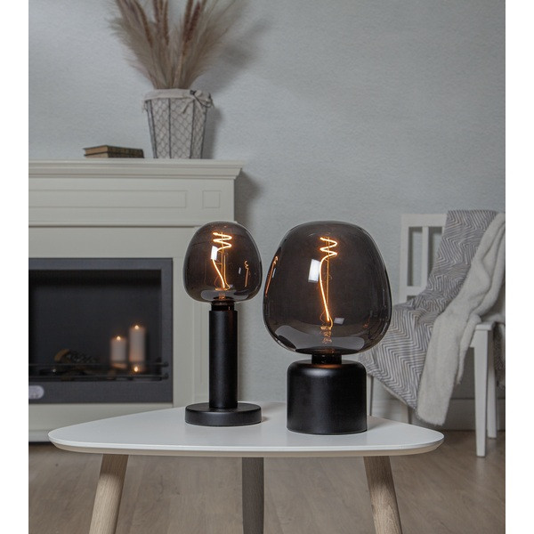 Lampfot E27 Glans | 10cm | svart [Star Trading] 297-72 502097 - 4