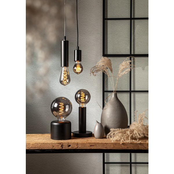 Lampfot E27 Glans | 10cm | svart [Star Trading] 297-72 502097 - 5