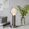 Lampfot E27 Glans | 17cm | borstat stål [Star Trading] 297-15 502095 - 2