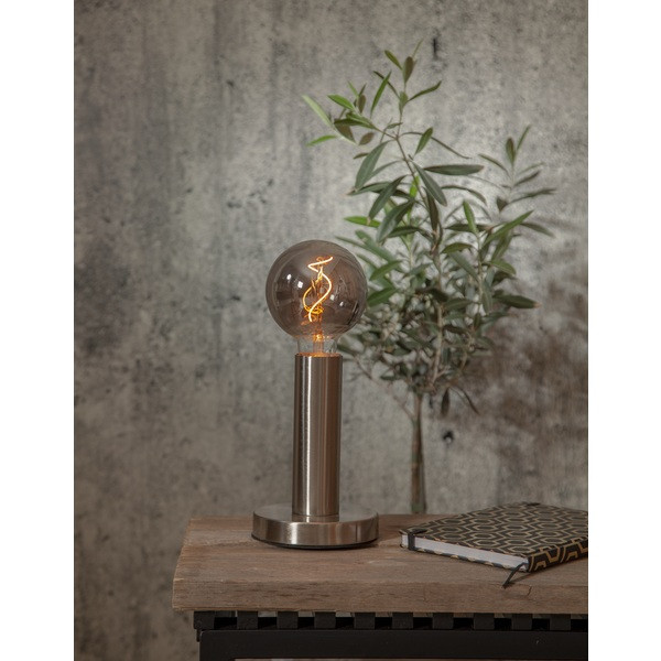 Lampfot E27 Glans | 17cm | borstat stål [Star Trading] 297-15 502095 - 3