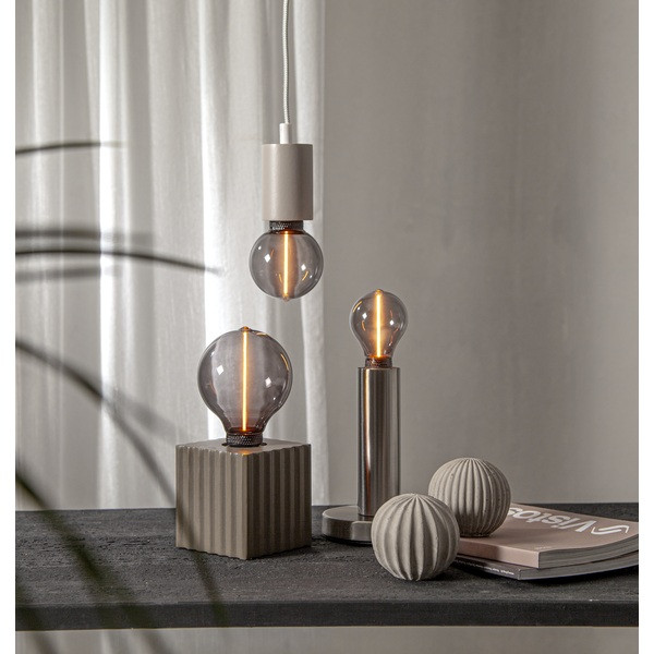 Lampfot E27 Glans | 17cm | borstat stål [Star Trading] 297-15 502095 - 7