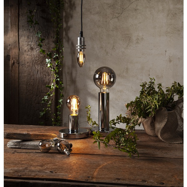 Lampfot E27 Glans | 17cm | krom [Star Trading] 297-13 502093 - 7