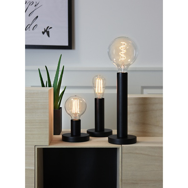Lampfot E27 Glans | 17cm | svart [Star Trading] 297-12 502092 - 3