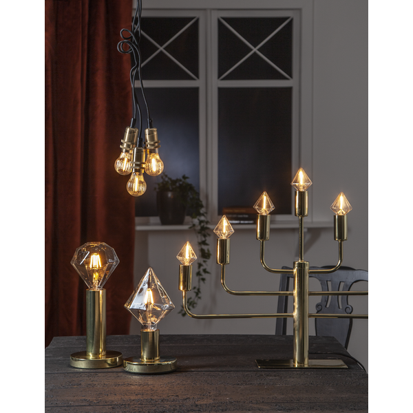 Lampfot E27 Glans | 8,5cm | mässing  [Star Trading]⭐ 297-01 361976 - 3