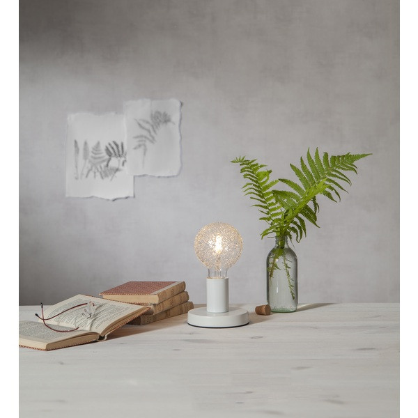 Lampfot E27 Glans | 8,5cm | vit [Star Trading] 297-04 502089 - 6