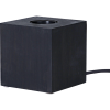 Lampfot E27 Kub | 9cm | svart [Star Trading]