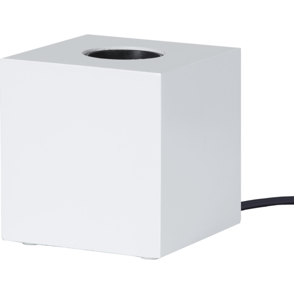 Lampfot E27 Kub | 9cm | vit [Star Trading] 296-33 361979 - 1