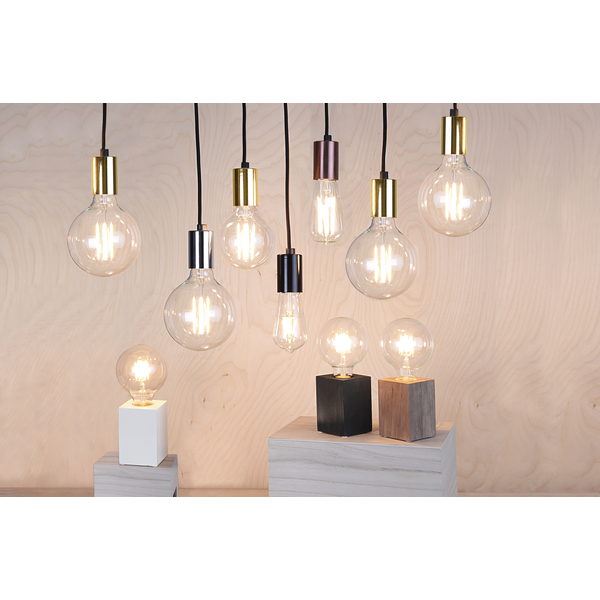 Lampfot E27 Lys | 10cm | svart  [Star Trading]⭐ 296-02 361982 - 3