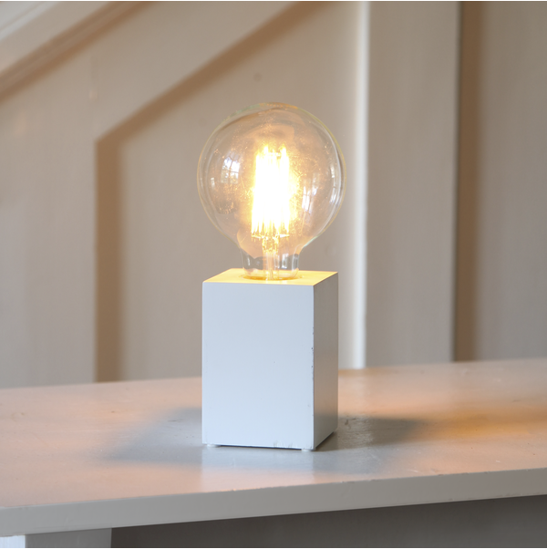 Lampfot E27 Lys | 10cm | vit  [Star Trading]⭐ 361981 - 2