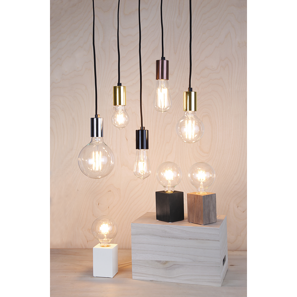 Lampfot E27 Lys | 10cm | vit  [Star Trading]⭐ 361981 - 3