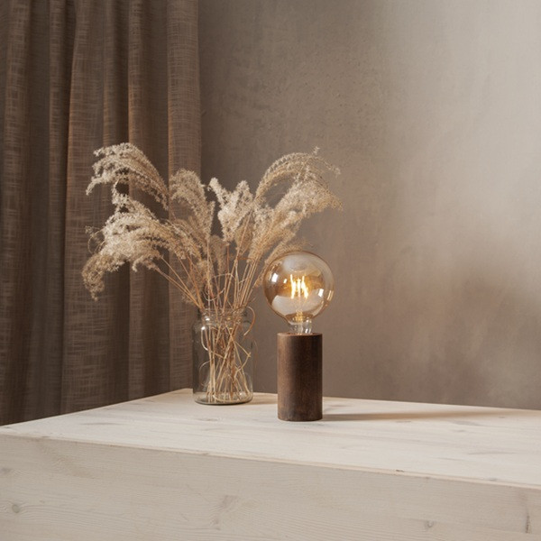 Lampfot E27 Tub | 15cm | trä [Star Trading] 296-50-1 502107 - 2