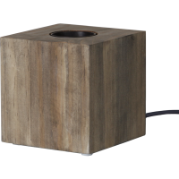 Lampfot Kub E27 | 9cm | brun [Star Trading] 296-31-1 361977
