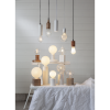 Lampfot Kub E27 | 9cm | brun [Star Trading] 296-31-1 361977 - 4