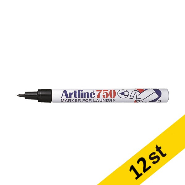 Laundry Marker 0.7mm | Artline 750 | svart | 12st 360653 - 1