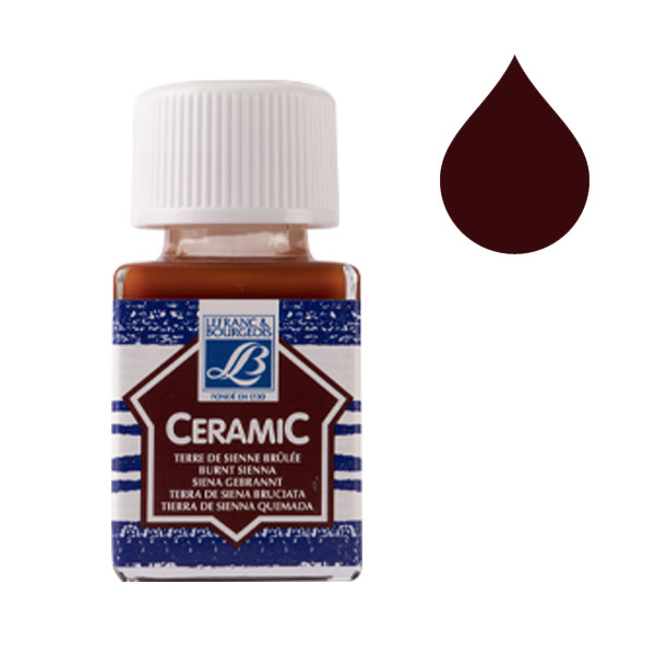 Lefranc Bourgeois Keramisk glas & porslinsfärg 481 | bränd sienna | 50ml 210341 405127 - 1