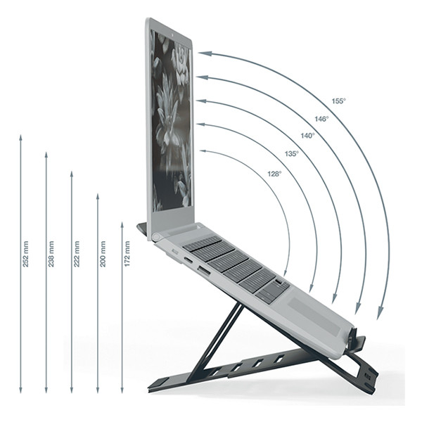 > Laptopställ | Leitz Ergo Ultra-slim | mörkgrå aluminium 202509 - 5