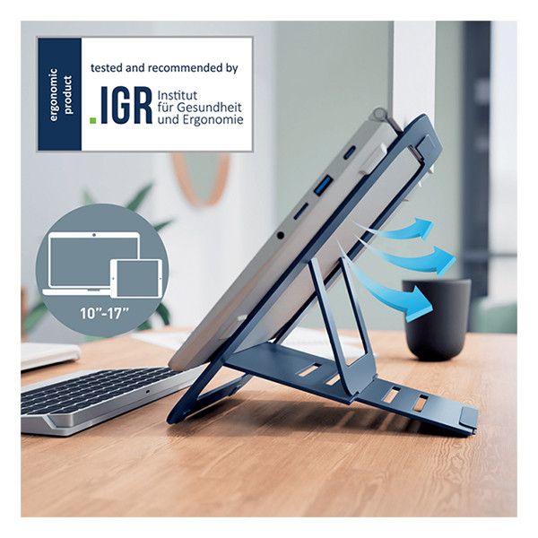 > Laptopställ | Leitz Ergo Ultra-slim | mörkgrå aluminium 202509 - 9