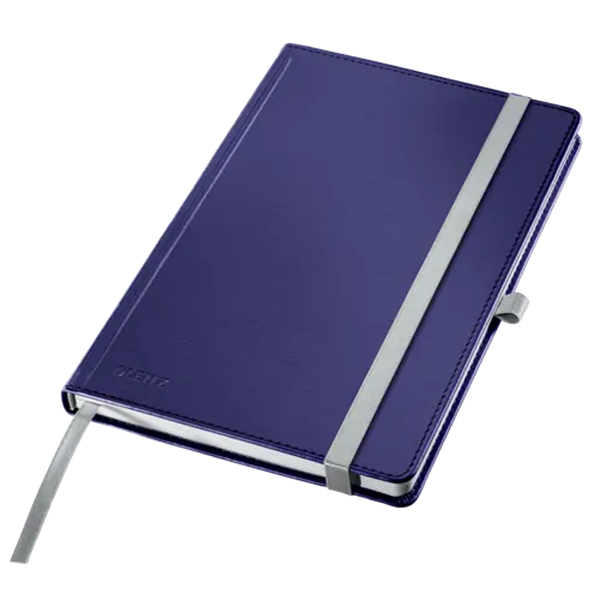 Anteckningsbok A5 linjerat | blå | 80 ark | Leitz Style Hard Cover SE001152 - 1