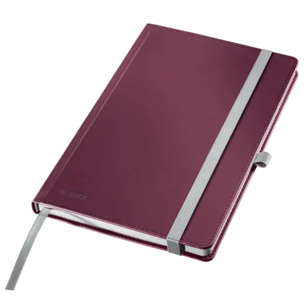 Anteckningsbok A5 linjerat | röd | 80 ark | Leitz Style Hard Cover SE001150 - 1