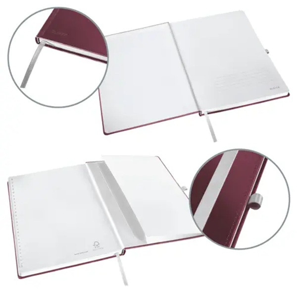 Anteckningsbok A5 linjerat | röd | 80 ark | Leitz Style Hard Cover SE001150 - 4