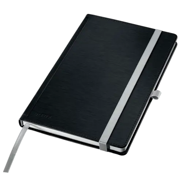 Anteckningsbok A5 linjerat | svart | 80 ark | Leitz Style Hard Cover SE001153 - 1