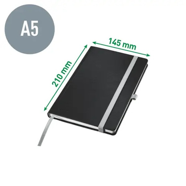 Anteckningsbok A5 linjerat | svart | 80 ark | Leitz Style Hard Cover SE001153 - 5