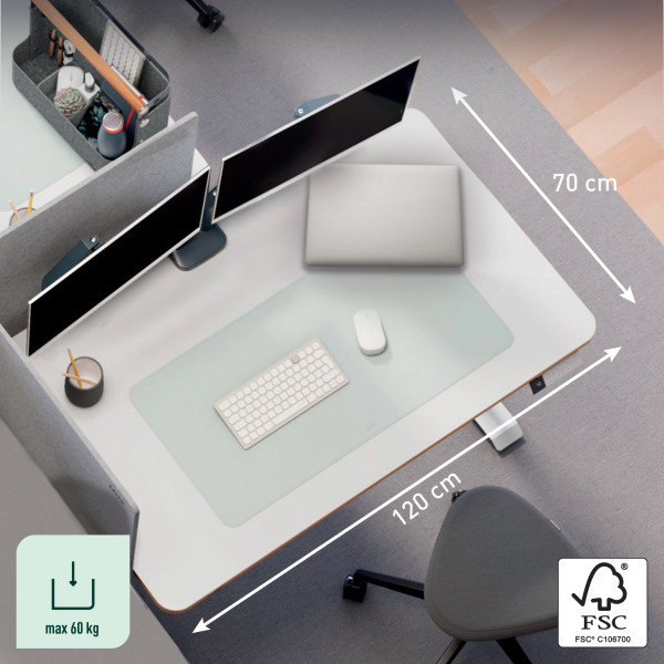 Bordsskiva 120x70cm | Leitz Ergo | vit SE001518 - 9