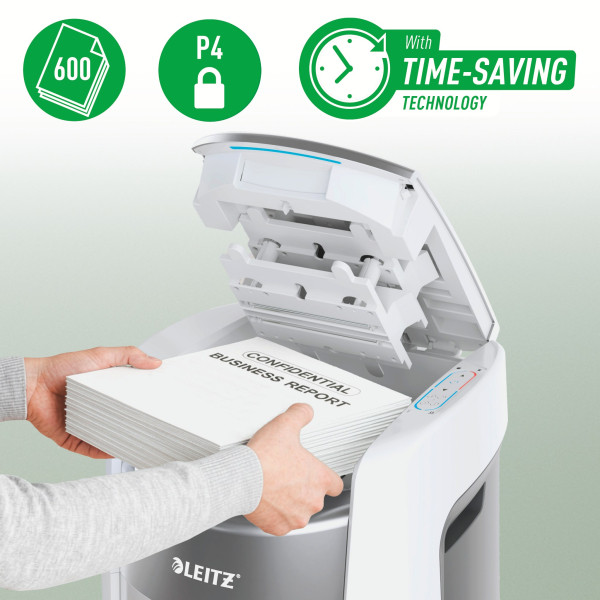 Dokumentförstörare P4 | Leitz OptiMax Auto Office 600 [29kg] SE001501 - 2