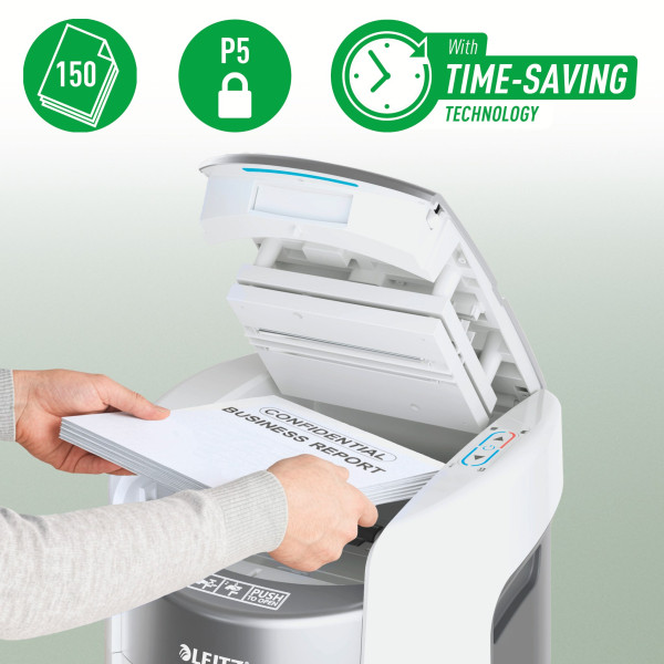 Dokumentförstörare P5 | Leitz OptiMax Auto Home Office 150 [15kg] SE001494 - 2