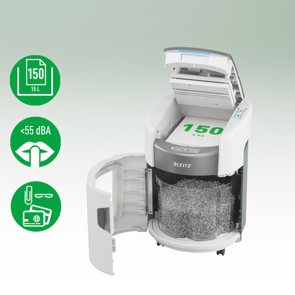 Dokumentförstörare P5 | Leitz OptiMax Auto Home Office 150 [15kg] SE001494 - 4