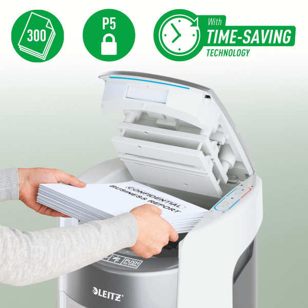Dokumentförstörare P5 | Leitz OptiMax Auto Office 300 [19kg] SE001498 - 2
