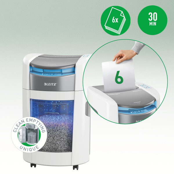 Dokumentförstörare P5 | Leitz OptiMax Auto Small Office 200 [16kg] SE001496 - 6