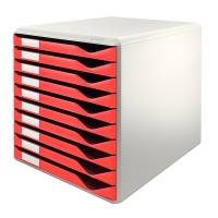 Leitz Förvaringslåda 10 lådor | Leitz 5281 | röd 52810025 211214