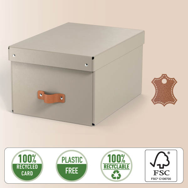 Förvaringslåda 17L beige | Leitz Puro | 2st 213455 - 2