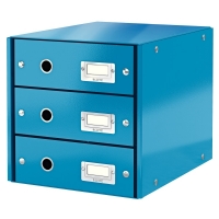 Leitz Förvaringslåda 3 lådor | Leitz 6048 WOW | blå metallic 60480036 211970
