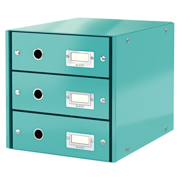 Leitz Förvaringslåda 3 lådor | Leitz 6048 WOW | isblå metallic 60480051 211972 - 1