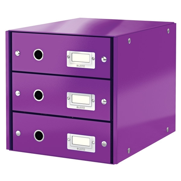 Leitz Förvaringslåda 3 lådor | Leitz 6048 WOW | lila metallic 60480062 211973 - 1