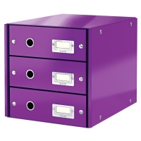 Leitz Förvaringslåda 3 lådor | Leitz 6048 WOW | lila metallic 60480062 211973