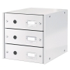 Förvaringslåda 3 lådor | Leitz 6048 WOW | vit metallic