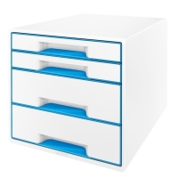 Leitz Förvaringslåda 4 lådor | Leitz 5213 WOW | vit/blå metallic 52132036 202535