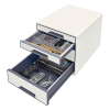 Leitz Förvaringslåda 4 lådor | Leitz 5213 WOW | vit/grå 52132001 226053 - 2