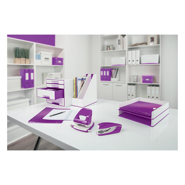 Förvaringslåda 4 lådor | Leitz 5213 WOW | vit/lila metallic 202538 - 6