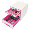 Leitz Förvaringslåda 4 lådor | Leitz 5213 WOW | vit/rosa metallic 52132023 202534 - 2