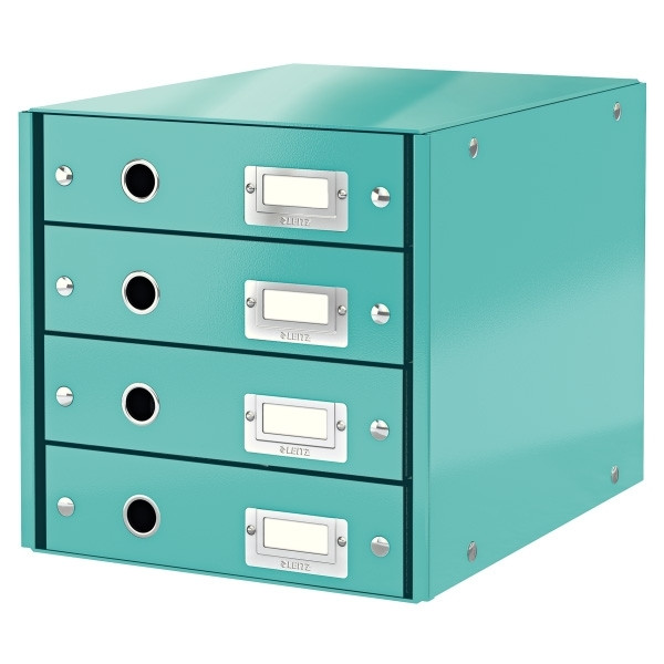 Leitz Förvaringslåda 4 lådor | Leitz 6049 WOW | isblå metallic 60490051 211966 - 1