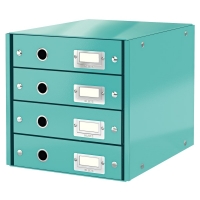 Leitz Förvaringslåda 4 lådor | Leitz 6049 WOW | isblå metallic 60490051 211966