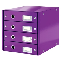 Leitz Förvaringslåda 4 lådor | Leitz 6049 WOW | lila metallic 60490062 211967