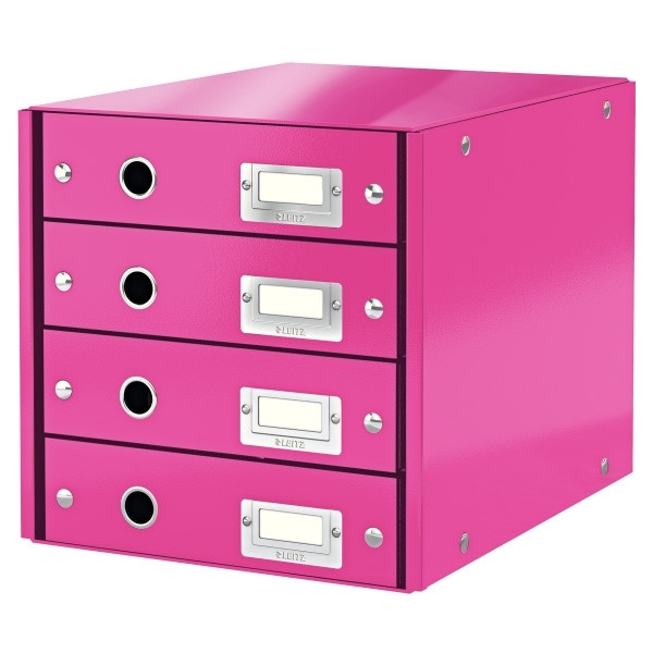Leitz Förvaringslåda 4 lådor | Leitz 6049 WOW | rosa metallic 60490023 211963 - 1